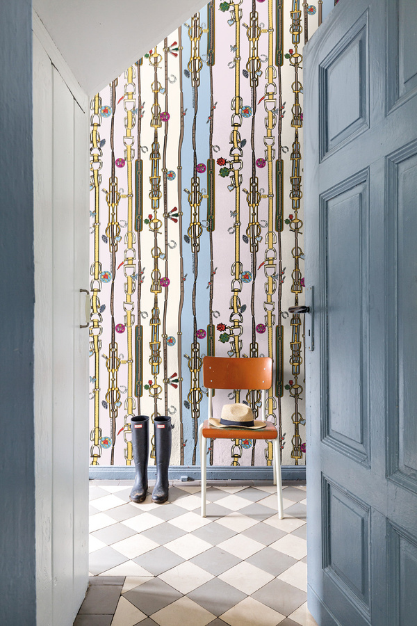 Jannelli & Volpi Tapete Portafortuna Design mit Tiermotiven in Beige und Multicolour aus Vinyl - Bild 1