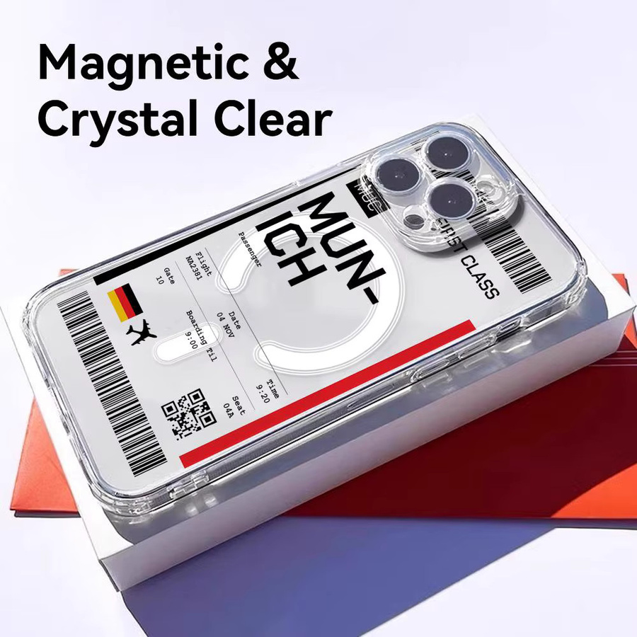 Transparente magnetische Handyhülle für Apple iPhone 12 bis 17 Pro Max Plus, kristallklar und kabellose Unterstützung - Bild 1