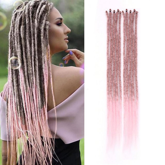 DinDong Synthetische Dreadlock-Verlängerungen, 24 Zoll, 5 Stück - Bild 1