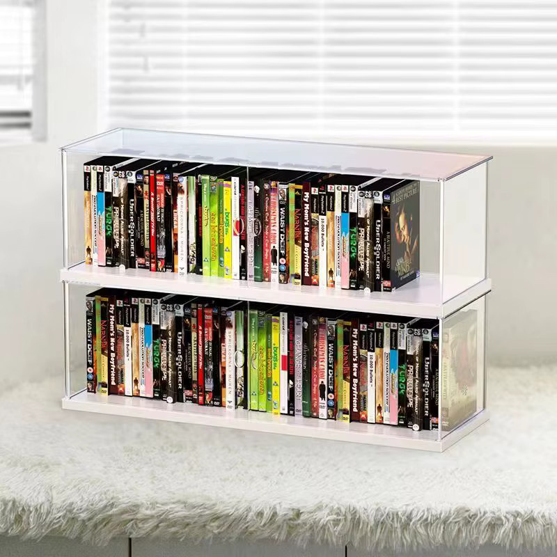 Transparente CD-Aufbewahrungsbox aus Acryl als staubdichte Vitrine für Schreibtisch, Spielzeug und Automodelle, B/T/H: 30,0 x 15,0 x 15,0 cm - Bild 1