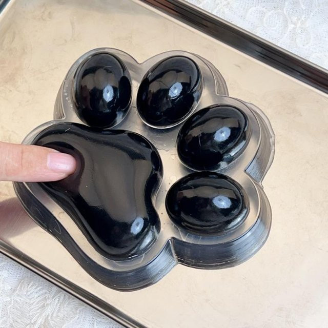 Katzenpfoten Quetschspielzeuge, Langsamer Rückprall, schwarz - Bild 1