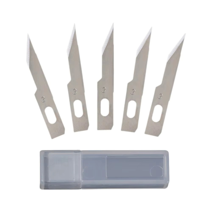 10-teiliges Hobby-Messer Set aus Edelstahl mit Skalpell-Klingen Typ #11 in Silber für präzise Gravurarbeiten und PCB-Reparaturen - Bild 4