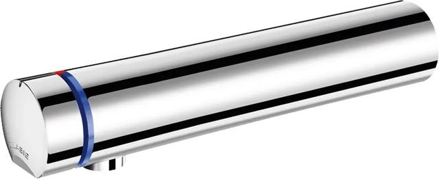 Delabie TEMPOMIX 3 Einhand-Selbstschlussmischer Wandmontage Chrom Silber, Wasserersparnis, B/H/T: 8,0 x 15,0 x 37,0 cm - Bild 1