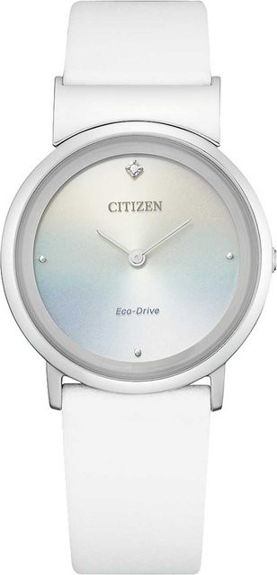 Citizen Armbanduhr Solar, Titan, 31 mm, Leder, Silber, Damen - Bild 1