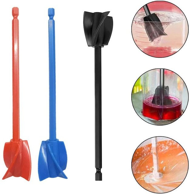 DAZZLEEX 3er Set Epoxy Mixer Bohraufsätze zum Mischen von Farbe und Harz - Bild 1