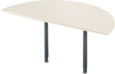 SSI Schäfer Ansatztisch Halbkreis in Ahorn und Anthrazit Durchmesser: 160 cm - Bild 1