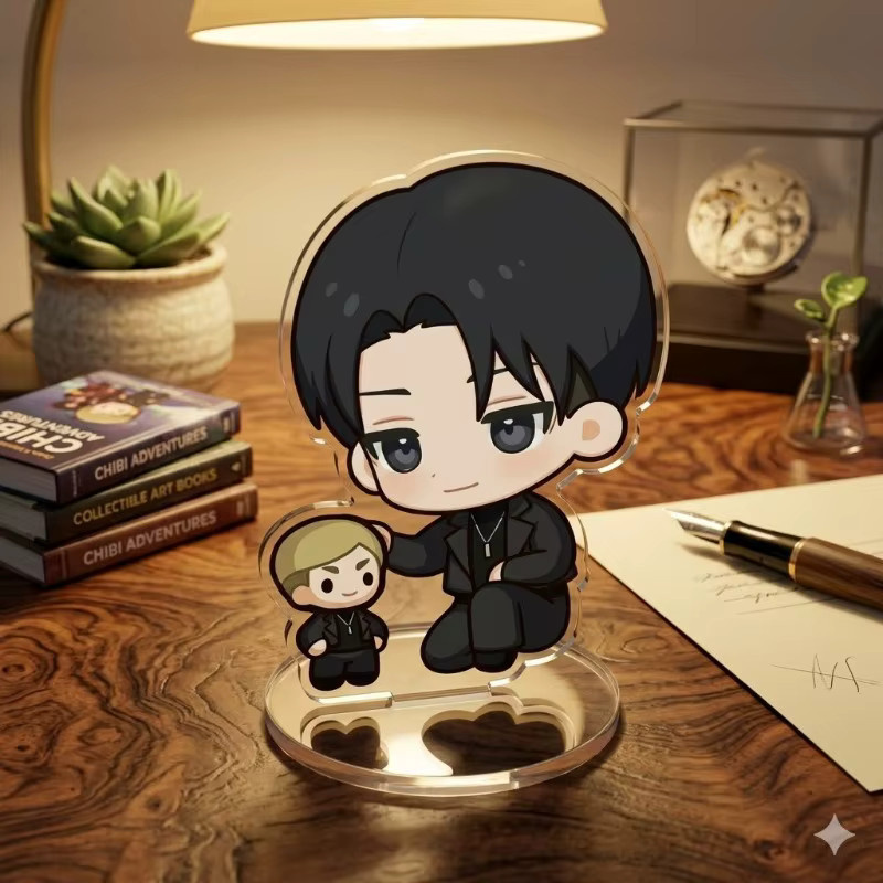 Bandai Attack on Titan, Levi Ackerman und Erwin Smith, Acryl-Ständer, Zubehör - Bild 3