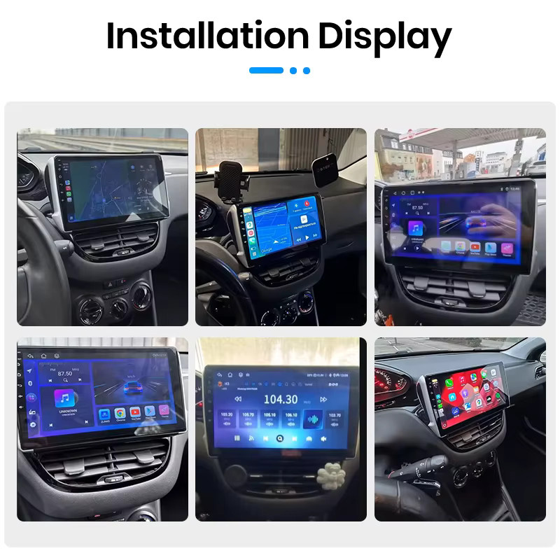 Junsun Android Auto Autoradio mit 10.0 Zoll IPS Touchscreen und Wireless Apple CarPlay für Peugeot 2008 und 208 in Schwarz - Bild 2