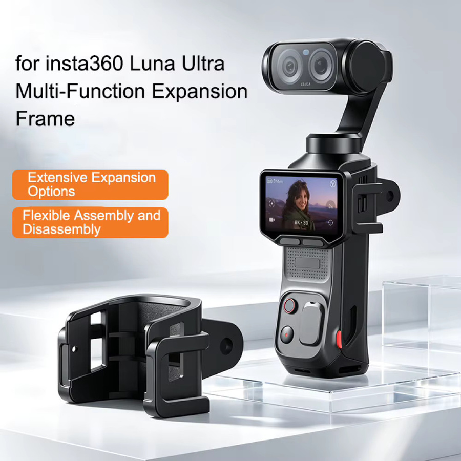 Insta360 Luna Ultra Multifunktions-Erweiterungsrahmen mit Schnellverschluss und zwei Cold-Shoe-Halterungen, Schwarz, 11 g - Bild 3