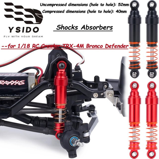 YSIDO Aluminium Stoßdämpfer Big Bore, mit Öl gefüllt, 2/4-teiliges Set, 1:18 - Bild 1