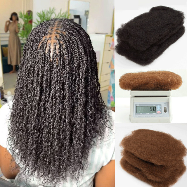 Lolely Dream Ultimate Kinky Bulk Echthaar für Zöpfe, Dreadlocks und Locs - Bild 1