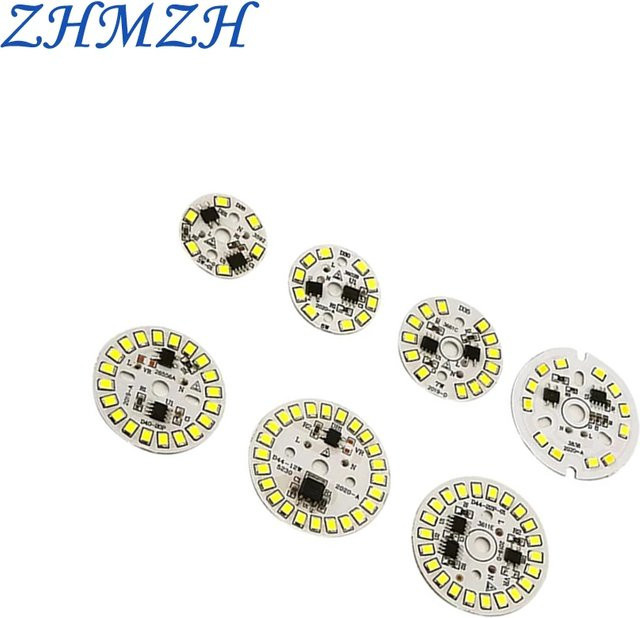 5er Set ZHMZH LED Chips Warm Weiß auf Aluminium Platten für AC220V Beleuchtung - Bild 1