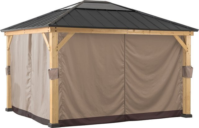 Sunjoy Vorhang für Zedernholz Gazebo und Pavillon B/H: 273 x 273 cm - Bild 1