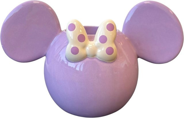 Disney Keramik Blumentopf Minnie Maus in Violett, Höhe: 5 cm - Bild 1