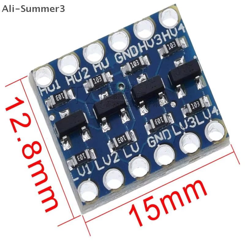 4-Kanal I2C Logikpegelwandler bidirektionales Pegelumwandlungsmodul 5 V bis 3,3 V in Blau - Bild 2