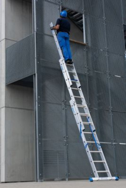 Krause Vielzweckleiter STABILO + S in Silber und Blau aus Aluminium mit 8 Stufen - Bild 3