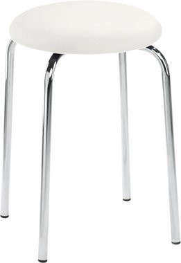 Mayer Sitzmöbel Hocker 1134 aus Kunstleder in Weiß, B/T/H: 48 x 48 x 48 cm - Bild 1