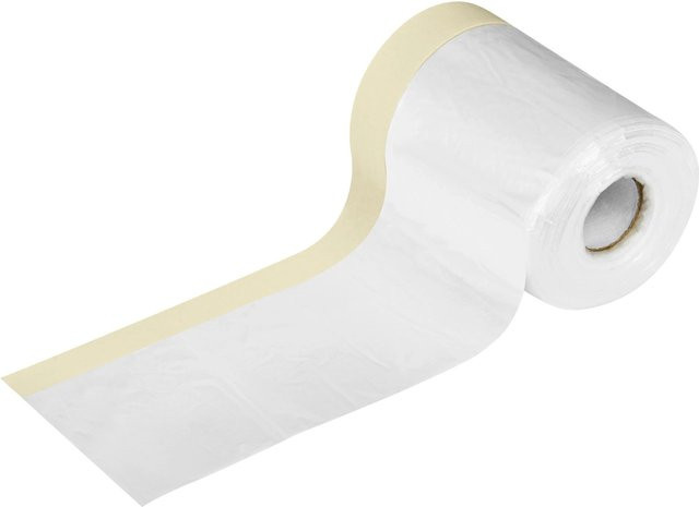 LUX-TOOLS 2-in-1 Kreppband und Folie, Weiß, Breite: 0,55 m, Länge: 33 m - Bild 1
