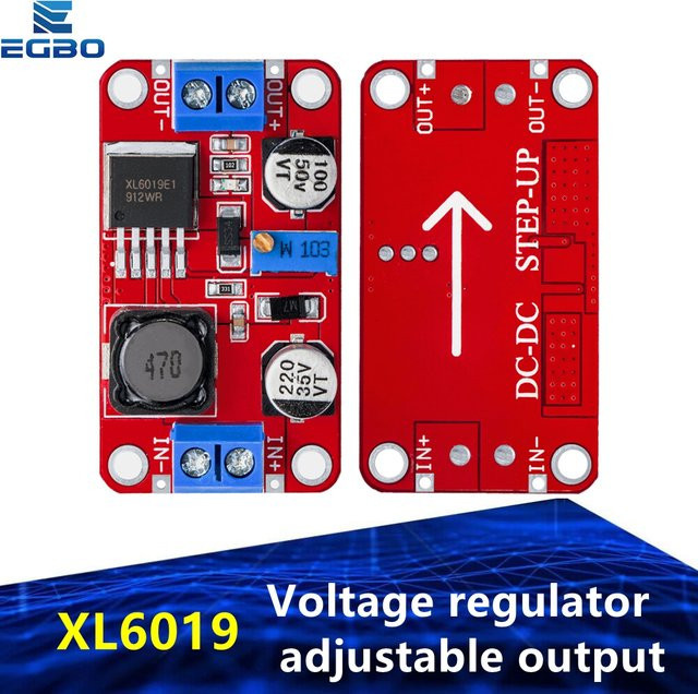 egbo DC-DC Boost-Modul XL6019 Step-up Spannungsregler mit einstellbarem Ausgang, Rot - Bild 1