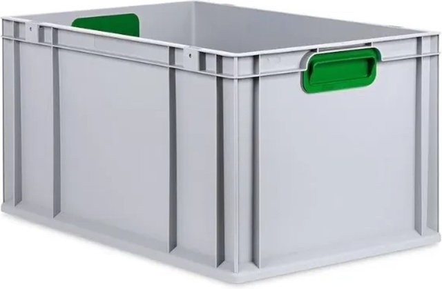 PROREGAL Eurobox Nextgen Color Transportbox mit verstärktem Boden und Griffen, Grün, H x B x T: 32 x 40 x 60 cm, 65 Liter - Bild 1