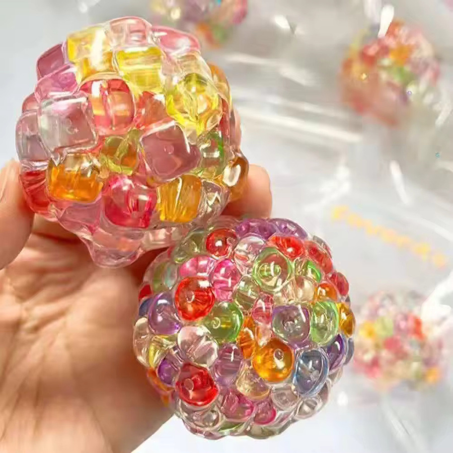Fidget Ice Cube, farbige Perlen Quetschbälle, Handübungs-Sensorik-Spielzeug - Bild 2
