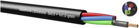 Kabeltronik LEDotronic LED-Leitung 3x0,50qmm + 1x1,00qmm, 500V, Schwarz, 100m - Bild 1