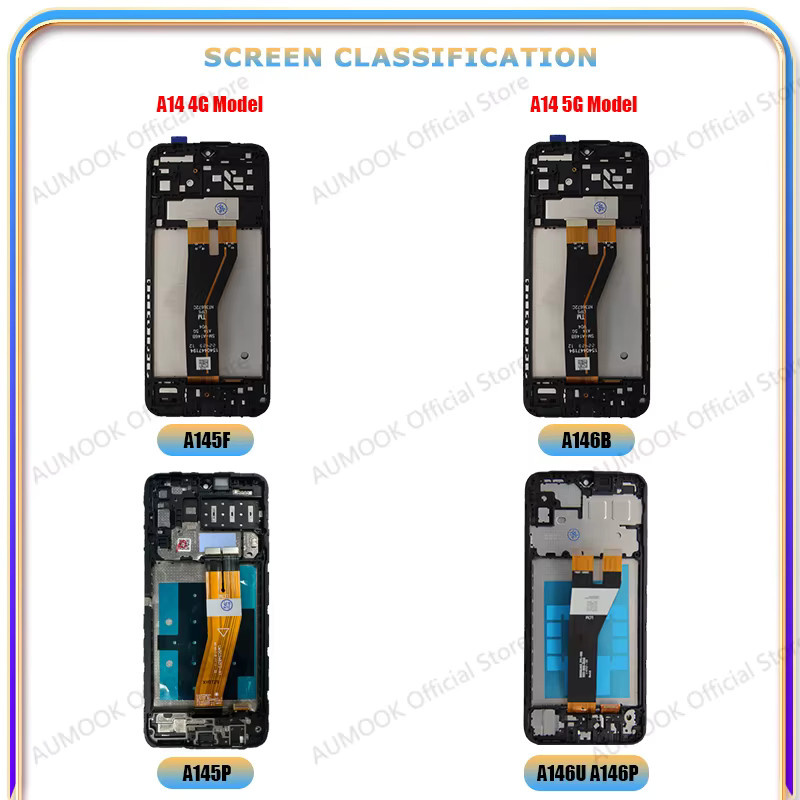 Samsung Galaxy A14 4G 5G LCD Display mit Touchscreen Digitizer Montage Panel in Schwarz - Bild 5