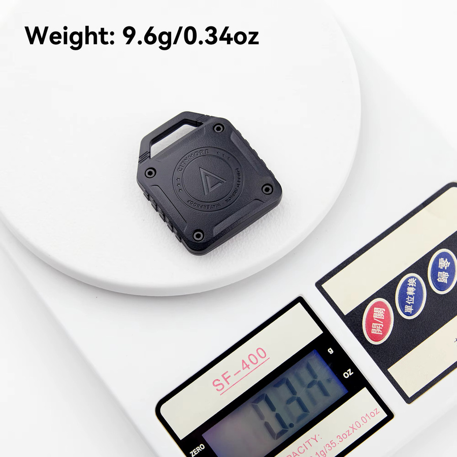 Wasserdichter Apple AirTag Schlüsselanhänger in Schwarz, IPX8 Schutzhülle für Schlüssel, Taschen und Gepäck - Bild 5