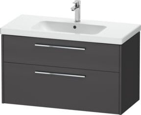 Duravit Waschtischunterschrank D-Code in Grau Matt, Wandhängend, B/H/T: 98,4 x 55,5 x 46,0 cm - Bild 1