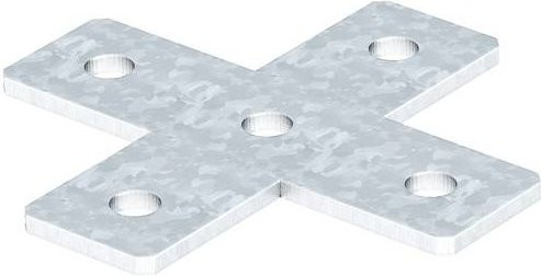 OBO Bettermann Verbindungselement Flat Connector aus verzinktem Metall in Silber, 10 Stück - Bild 1