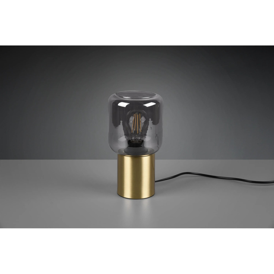 Reality Tischlampe Nico in Messing mit transparentem Glasschirm - Bild 2