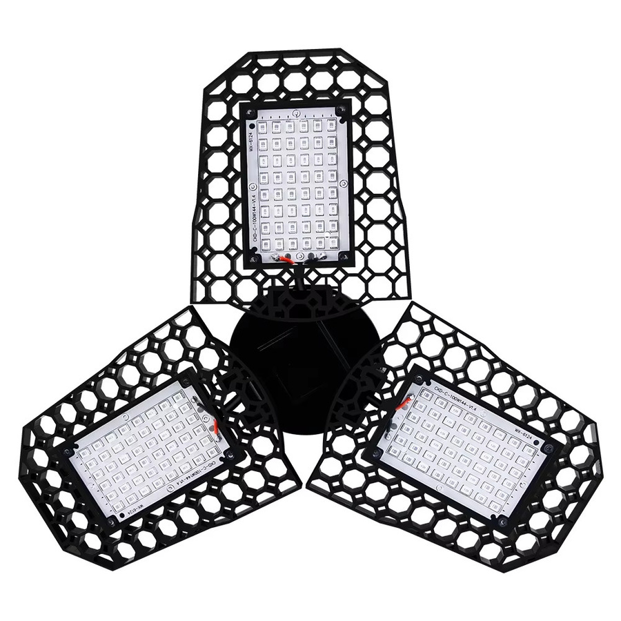 Verstellbare LED Pflanzenlampe mit Vollspektrum 80 W, E27 Fassung, Schwarz - Bild 5