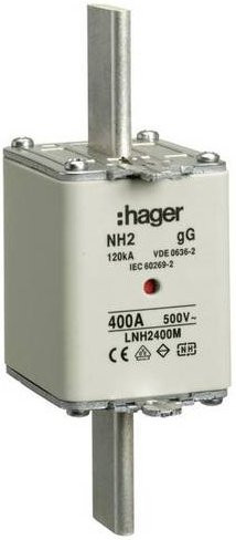 Hager NH-Sicherung LNH2400M 400A Set aus 3 Stück in Weiß - Bild 1