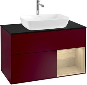 V&B Waschtischunterschrank Finion 100 mit Wandbeleuchtung, Breite: 100 cm, Höhe: 50,1 cm, Tiefe: 50,1 cm - Bild 1