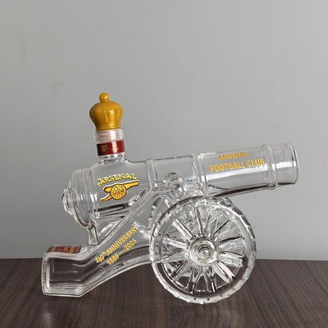 Novo Market Whiskey-Dekanter in Kanonen-Design aus transparentem Borosilikatglas mit Deckel - Bild 1