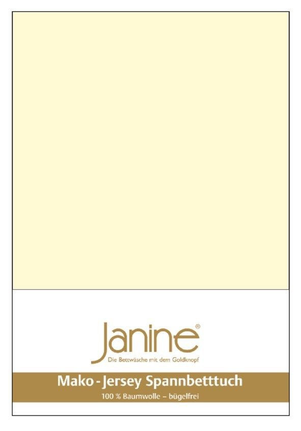 Janine Spannbetttuch aus Mako-Jersey aus 100% Baumwolle, Farbe: Beige, B/T: 140 x 200 cm bis 160 x 200 cm - Bild 1