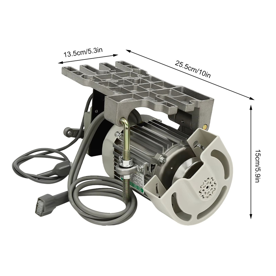 Bürstenloser Servomotor für industrielle Nähmaschinen, 600 W, Farbe: Silber/Weiß, B/T/H: 28 x 10,5 x 20 cm - Bild 4