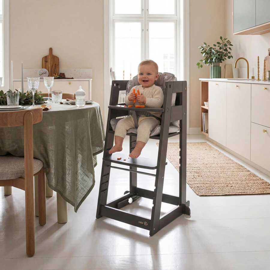 Roba Lernturm Sit & Step 2-in-1 aus Holz in Grau - Bild 3