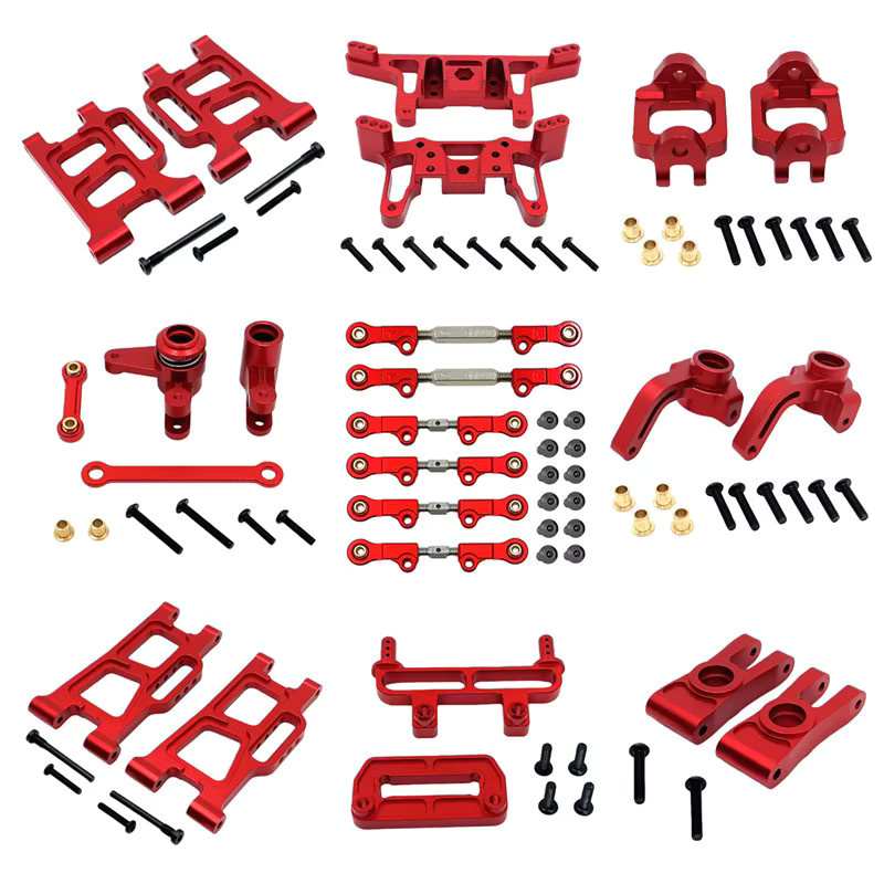 MJX RC Auto Upgrade-Teile Ersatz-Zubehör, 1:12, Metall, Rot - Bild 5