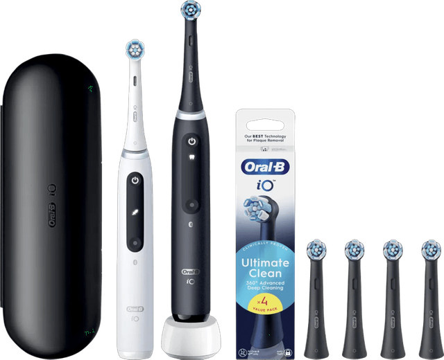 Oral-B iO 5N elektrische Zahnbürsten Doppelpack in Schwarz und Weiß - Bild 1