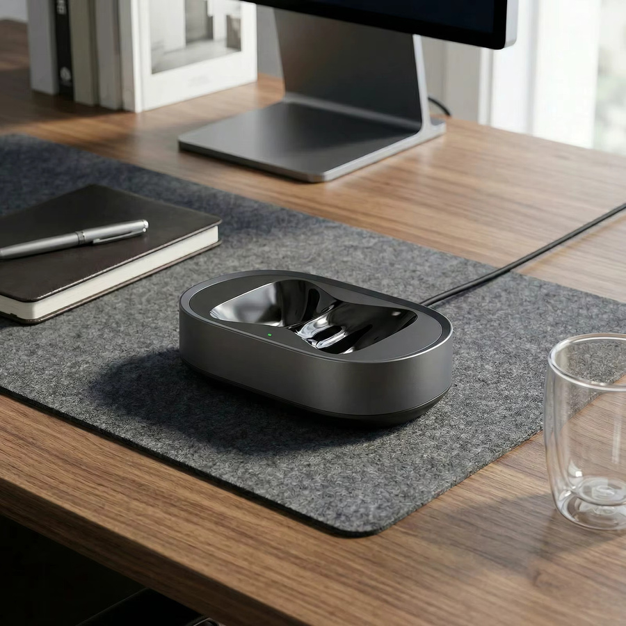 JOCESTYLE Kopfhörer-Ladestation für AirPods Max in Schwarz mit USB-C Doppelanschlüssen - Bild 2