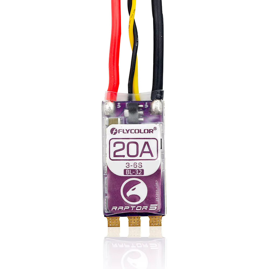 FLYCOLOR Raptor5 Bürstenloser ESC für FPV Racing Drohnen 3-6S mit 32Bit G701 PWM 128K Dshot Proshot - Bild 2