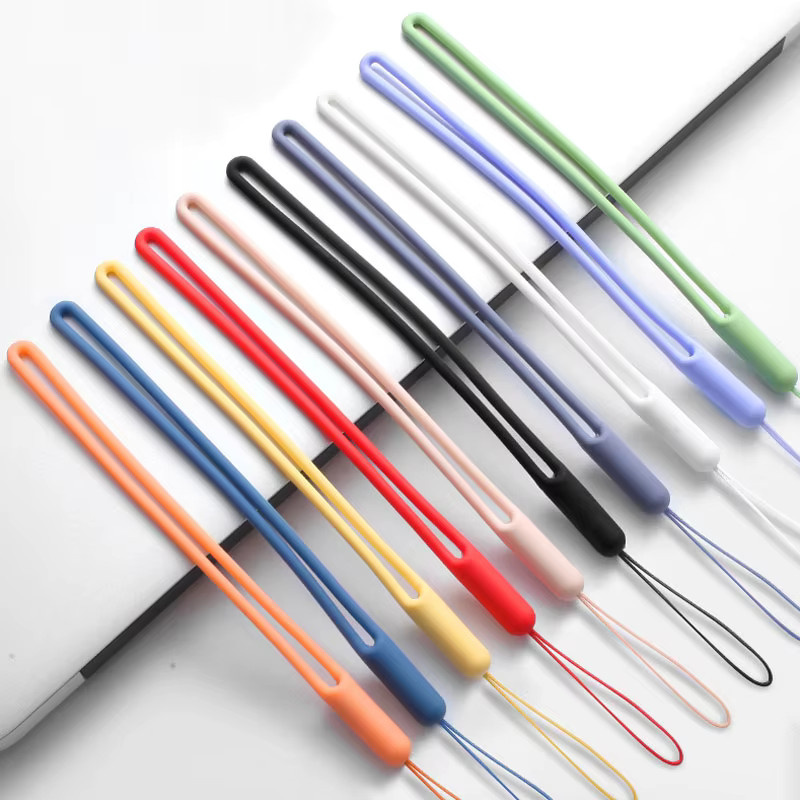 5 oder 10 Stück Silikon Handy Lanyard Halter als Handgelenkband für dein Smartphone, Schlüsselbund oder ID-Abzeichen in Pink und Multicolour - Bild 2