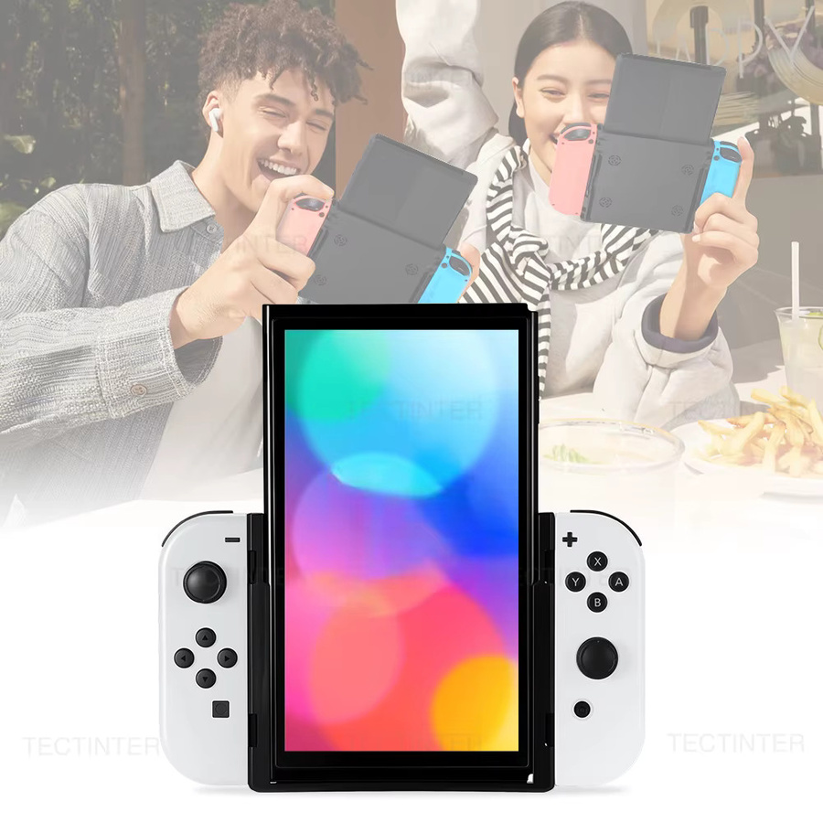 TECTINTER Vertikale Halterung und Grip Flip Controller für Nintendo Switch und OLED in Schwarz - Bild 5