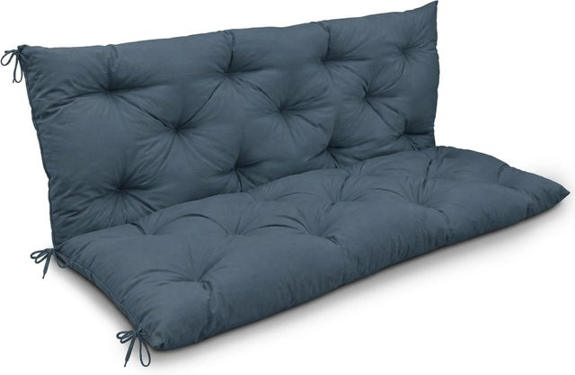 Beautissu Bankauflage Flair in Taubenblau, rechteckig, B/T/H: 120 x 50 x 50 cm - Bild 1