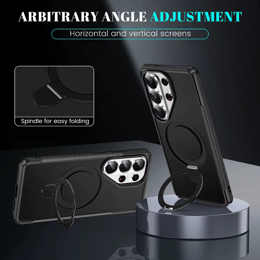 Magnetische Handyhülle mit Klappständer für Samsung S25 S26 Ultra S24 Plus A56 A55 A54 A35 A26 A16 A07 A06 A05 in Schwarz und Blau - Bild 2