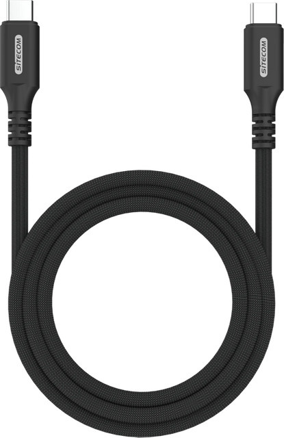 Sitecom USB-C auf USB-C Full Feature Datenkabel, Schwarz/Grau, Länge: 1,2 m - Bild 1