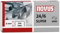 NOVUS Heftklammern 24/6 SUPER aus Stahl in Silber - Bild 1