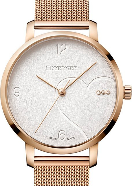 Wenger Damenuhr, Quarz, Edelstahl, 38 mm, 10 ATM - Bild 1