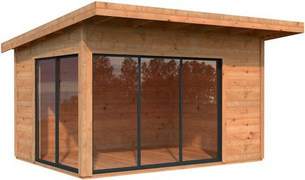 Palmako Gartenhaus Andrea Slide aus Fichtenholz in Braun, Pultdach, B/T/H: 390 x 300 x 264 cm - Bild 3